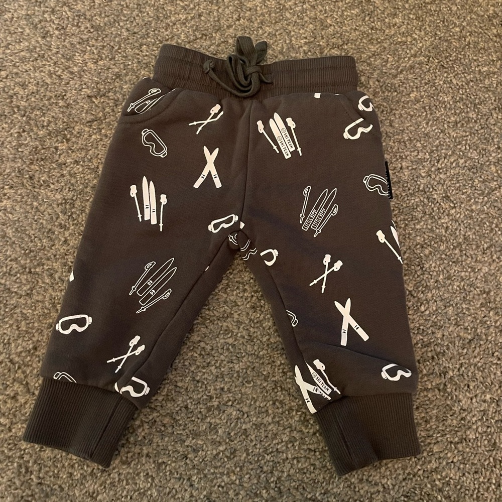 New without tags- Little Bipsy 3-6 month Ski Print Jogger
